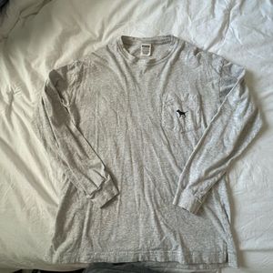 PINK grey long sleeve top